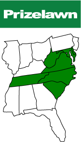 Map of Prizelawn covering West Virginia, Virginia, Maryland, North Carolina, South Carolina, Tennessee