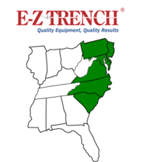 Map of EZ Trench covering Pennsylvania, New Jerssey, Maryland, Virginia, North Carolina, South Carolina